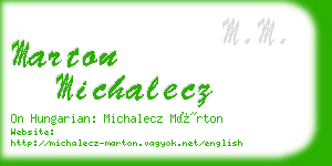 marton michalecz business card